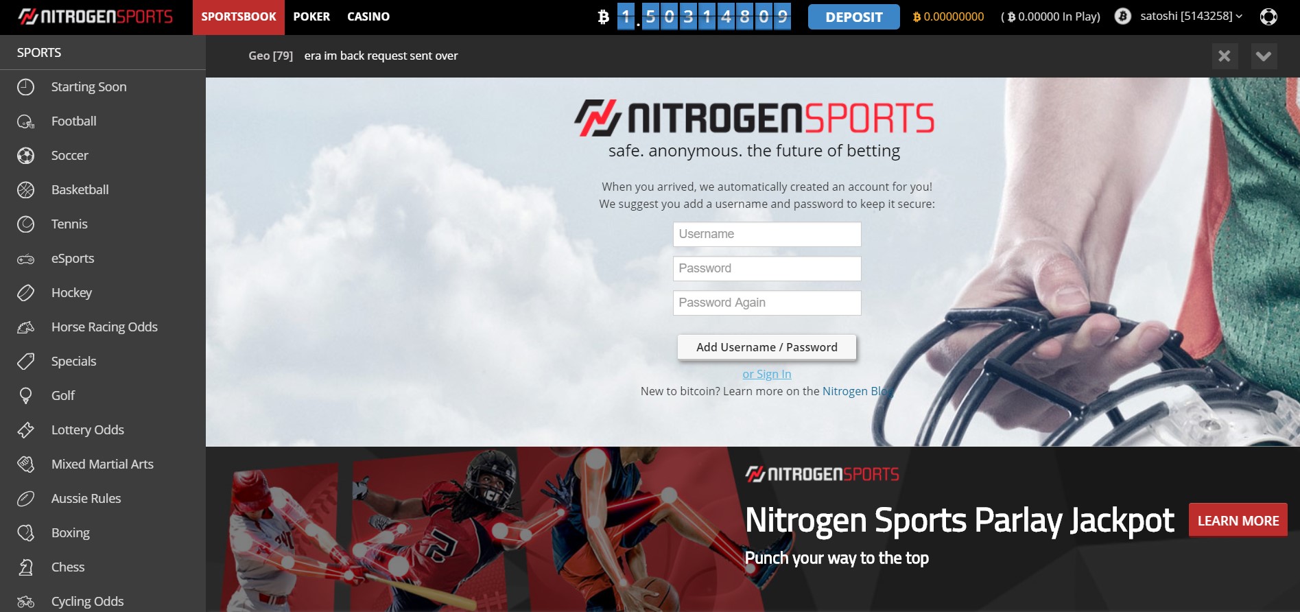 nitrogen sports coinbase