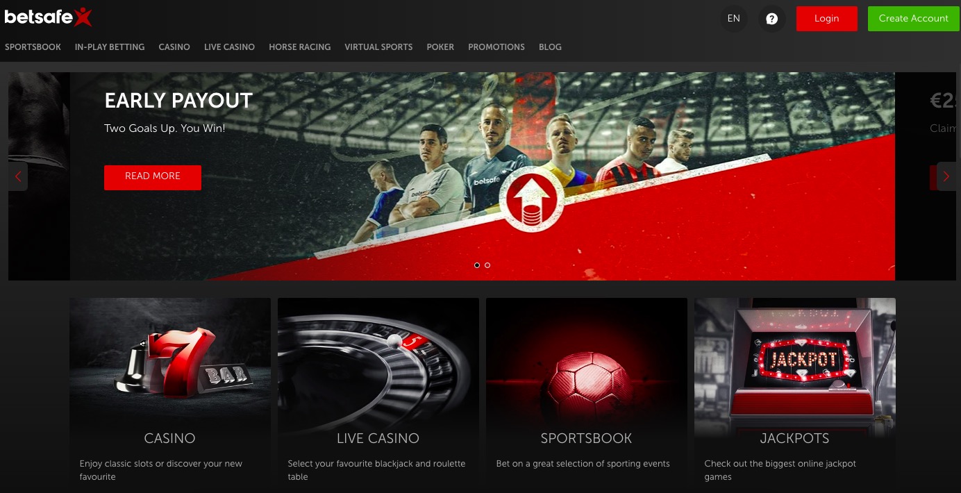 BetSafe main page