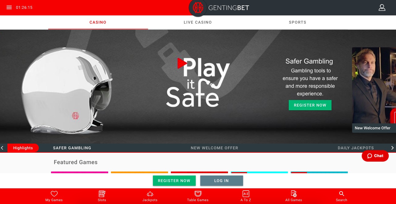 GentingBet main page