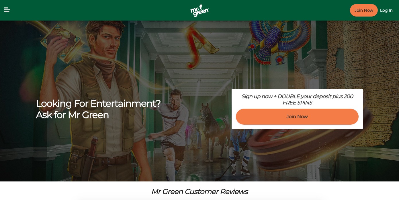 Mr Green main page