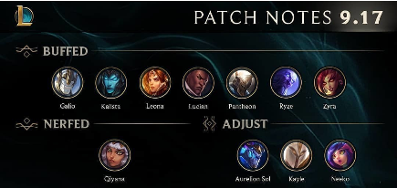 League Of Legends Patch Notes